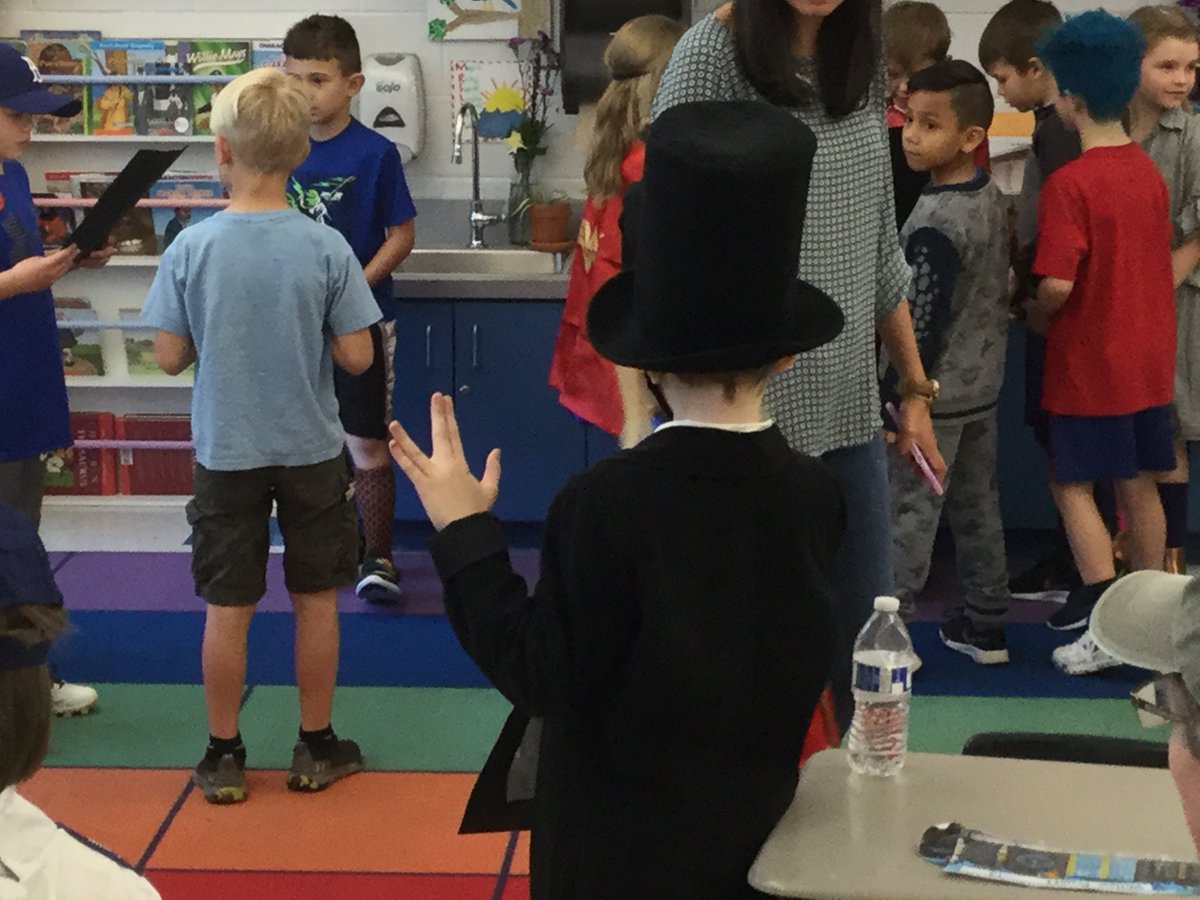 #NHCSchat 2nd graders did a great out this world Wax Museum last week. If Able Lincoln could say “live long and prosper...” he would.