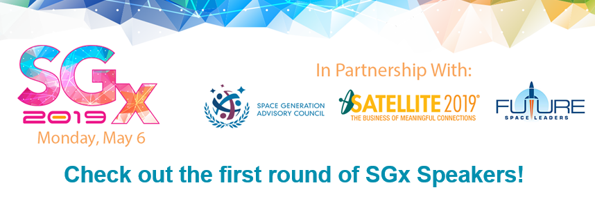 SATELLITEDC's tweet photo. #SATShow, in partnership with the Space Generation Advisory Council Council (@SGAC) and the @Space_Leaders (#FSLF), is delighted to announce the first round of speakers for the 2019 SGx program series! https://t.co/BvZLfkb5pA https://t.co/p2aZRjuI0m