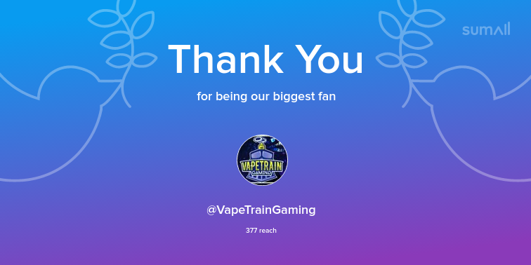 TCNationGaming's tweet photo. Our biggest fans this week: @VapeTrainGaming. Thank you! via https://t.co/h3mgBXzO4y https://t.co/NmP5LlNcdI