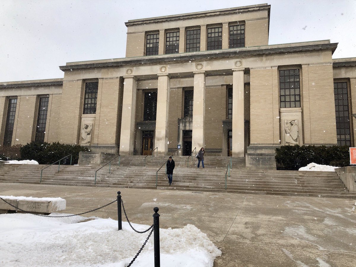 psulibs's tweet photo. Happy midway point of spring break, #pennstate! It’s a #wintryWednesday here in Happy Valley, with snowflakes flying in 17-degree temps. We hope it’s sunny and warmer where you are! https://t.co/WybvoZoYEv