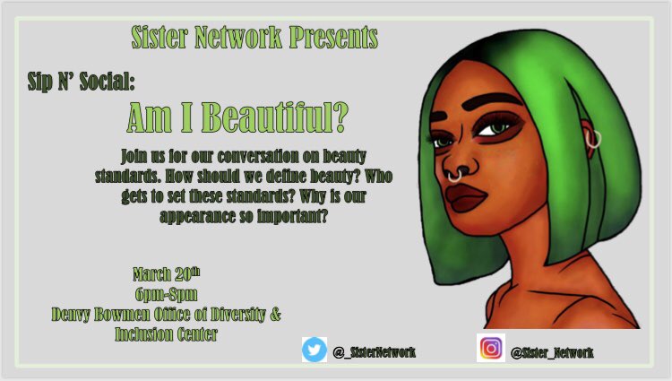_SisterNetwork's tweet photo. Sip N Social: Am I Beautiful?

Let’s talk about beauty standards &amp; their impact all women https://t.co/o5lX6uqnmw