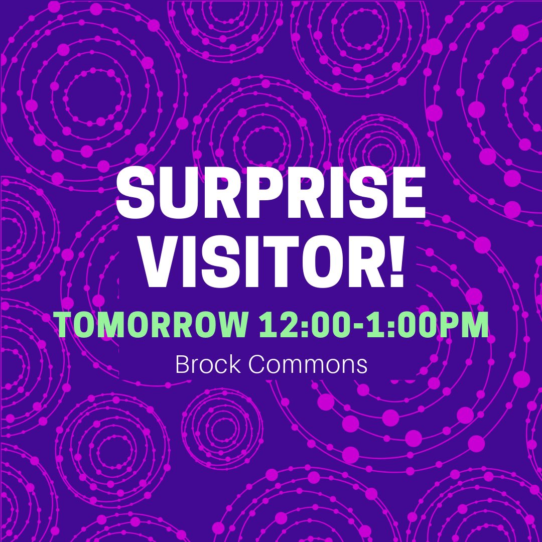 RMCCAB's tweet image. Stop by Brock Commons tomorrow to meet our special new CAB member! They will be here noon to 1:00!