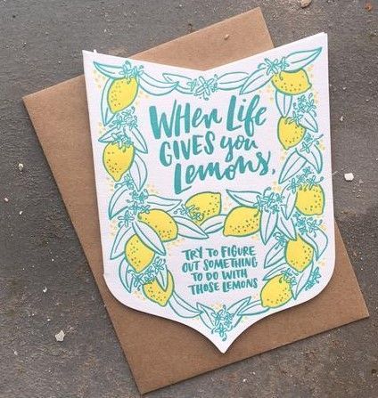 stationeryshow's tweet photo. Bringing you some wisdom from @fntpress for your mid-week slump. Keep pushing. You got this! #humpday #stationery #wednesdaywisdom #lemons    #inspiration https://t.co/M6EiELZeAl