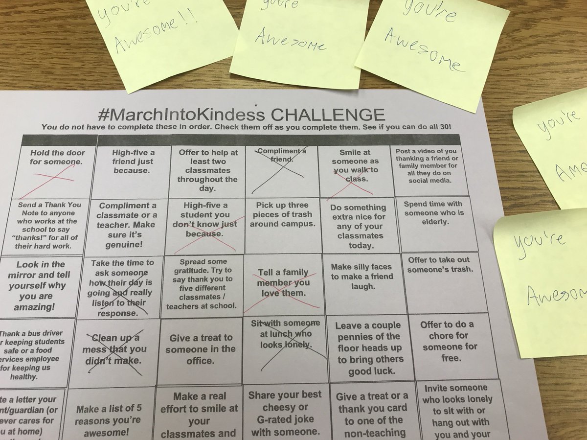 DrSMooney's tweet photo. Vista’s #MarchIntoKindness challenge is starting strong! It feels good to give and receive #ovsdrelationshipsmatter https://t.co/WVmlR6vzXn