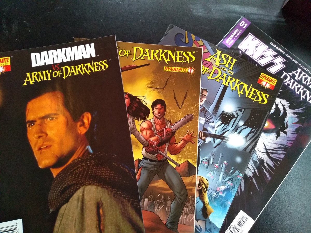 Furthering my dive into @DynamiteComics, I picked up some #ArmyofDarkness #1s and having myself my own #AshWednesday before heading to @powerscomics for #NCBD ;)