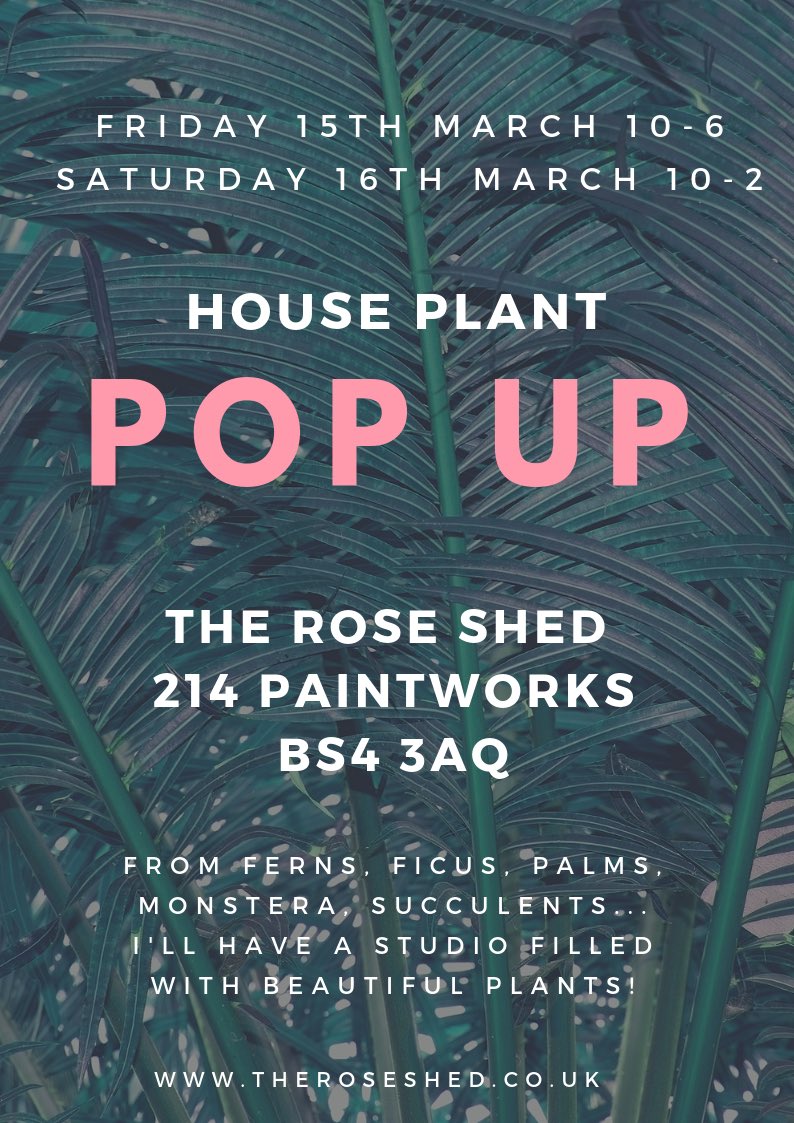 My houseplant pop up is back next weekend 🌿 come down and check out a great selection of plants perfect for your home or workplace! <a href="/paintworks_/">Paintworks</a> <a href="/paintworksevent/">paintworks events</a> <a href="/bristol247/">Bristol24/7</a> #bristol #bristolflorist