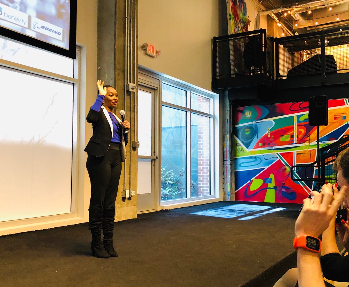 thinky's tweet photo. Listening to Dr. Hadiyah-Nicole Green give a powerful talk about cancer’s impact and her laser-based tech (and a new business model too!). @weareoralee #cancer #clinicaltrials #techstartup #techsquarelabs #gt #startup #atlanta #health#healthcare https://t.co/8DOUM7FUeZ