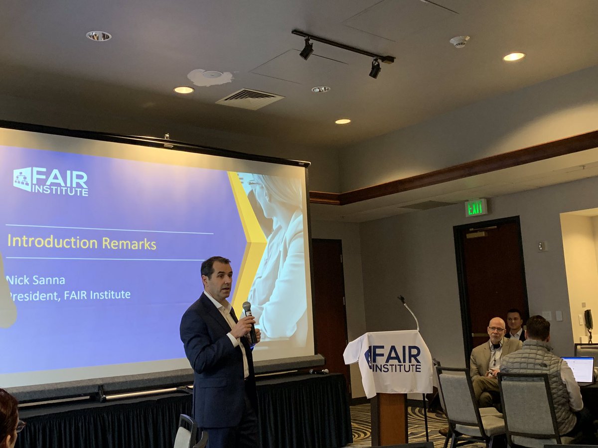 FAIRInstitute's tweet photo. We are in action at the #FAIRBreakfast this morning! A full room of our awesome community coming together to advance #FAIR and the industry! #NetworkwithFAIR #CISO #infosec #riskmanagement #riskquantification https://t.co/F6g1iyPFhZ