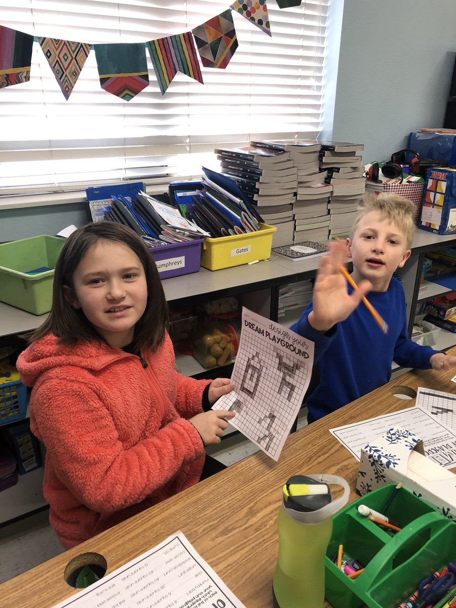 TheMathMiller's tweet photo. What do you do when you are talking about area?  We built dream area playgrounds!! Tomorrow we will build these playgrounds. Stay tuned for the final product!!  @Westwfisd @AshleyNLamb @tduffmath #IamWFISD #betheone https://t.co/EfX2XNSI2R