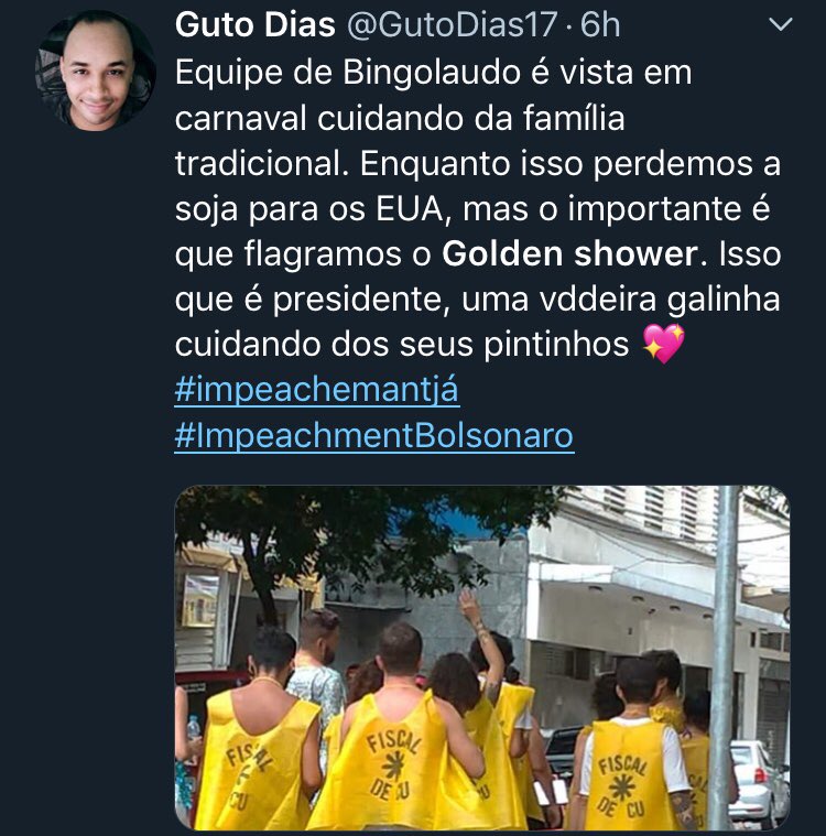 PerolasdoPovo's tweet photo. @GutoDias17 #fiscaldecu #ImpeachmentBolsonaro #GoldenShower https://t.co/AZQigPK3w0