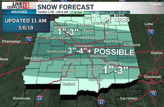 SeanAshWX's tweet photo. #Snowverit?!  Accumulating snow inbound Thursday with rates ramping up Thursday night into Friday morning.  1"-3" likely (for now) with a heavier, narrow, band of 3"-4" possible #Indy #INwx https://t.co/88vrXd3X7F https://t.co/0rryTynVIC