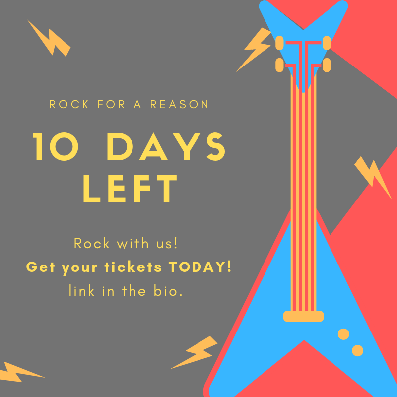 RockforareasonA's tweet photo. There are only 10 days left until @RockForAReason. GET YOUR TICKETS TODAY!! Time is running out and you don’t want to miss out on this ONCE IN A LIFETIME event! #RFAR2k19
https://t.co/MPKrb9fxN7 https://t.co/cncsKKWfHG