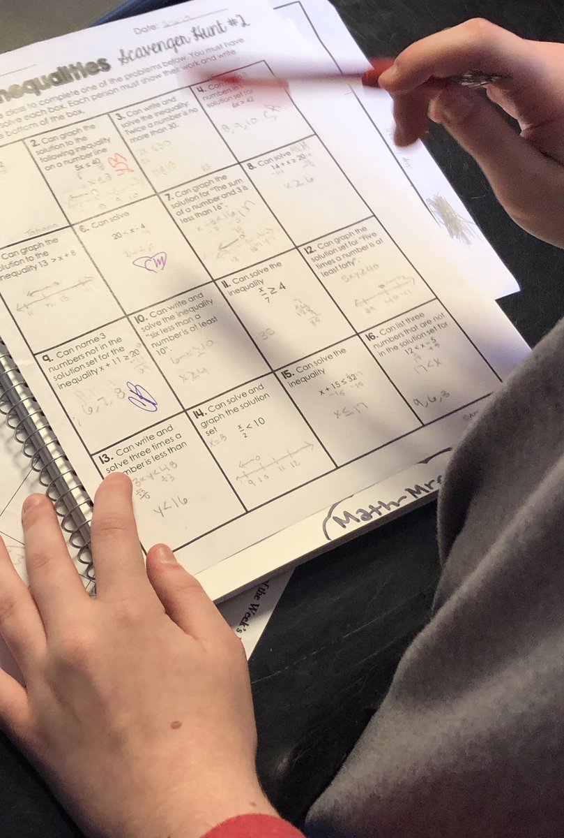 MrsBonnema_JTA's tweet photo. Up and moving around in Math to compare our solving inequalities problems... #JTAStrongerTogether #MovinginMath #Teamwork #Collaboration https://t.co/7cXAcDi9wP