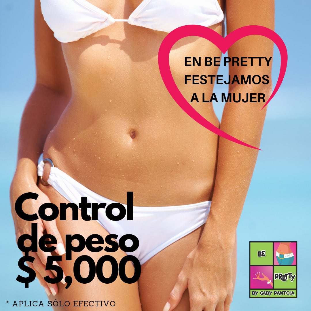 beprettyspa's tweet photo. Se acerca el día internacional de la mujer y en Be Pretty queremos consentirlas! Control de peso a precio especial sólo para mujeres
*Válido hasta el 08 de Marzo 2019 https://t.co/RkgUTHLqHq