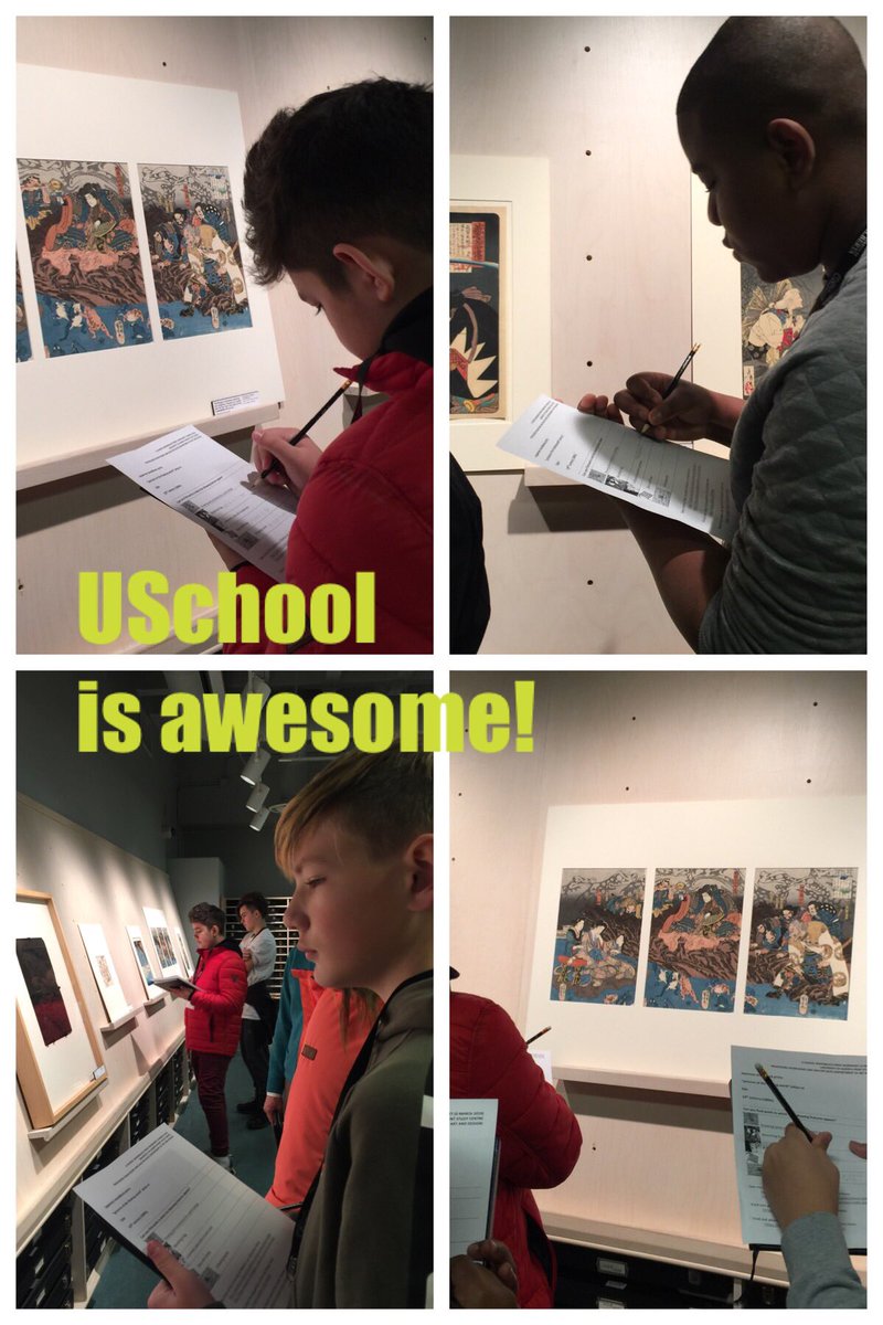 StMarkECSD's tweet photo. Learning about Japanese prints and print making. #uschool @UAlberta #thinkwriteroar #ECSDfaithinspires https://t.co/YlYrBYLVR8