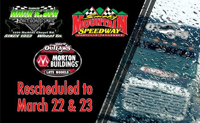 #WoOLMS News: Events <a href="/DRRPLLC/">DRRP,LLC</a> and <a href="/smokymtnspeed/">Smoky Mountain Speed</a> have been rescheduled. Details in the link below.

Read: woolms.com/news/277-2019-…