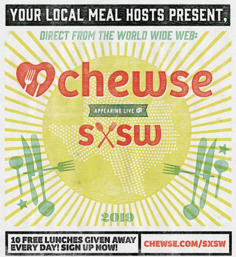 shainaerin's tweet photo. Who's heading to #sxsw2019 this year? Come find me and the @Chewse crew at Booth 1922 at the Tradeshow <3 https://t.co/hI5sE2yizK