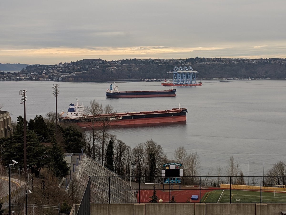 joannelisosky's tweet photo. Migrating cranes spotted off Stadium Bowl. #nwsacranes #port253 @PortofTacoma https://t.co/uauMTJYlAA