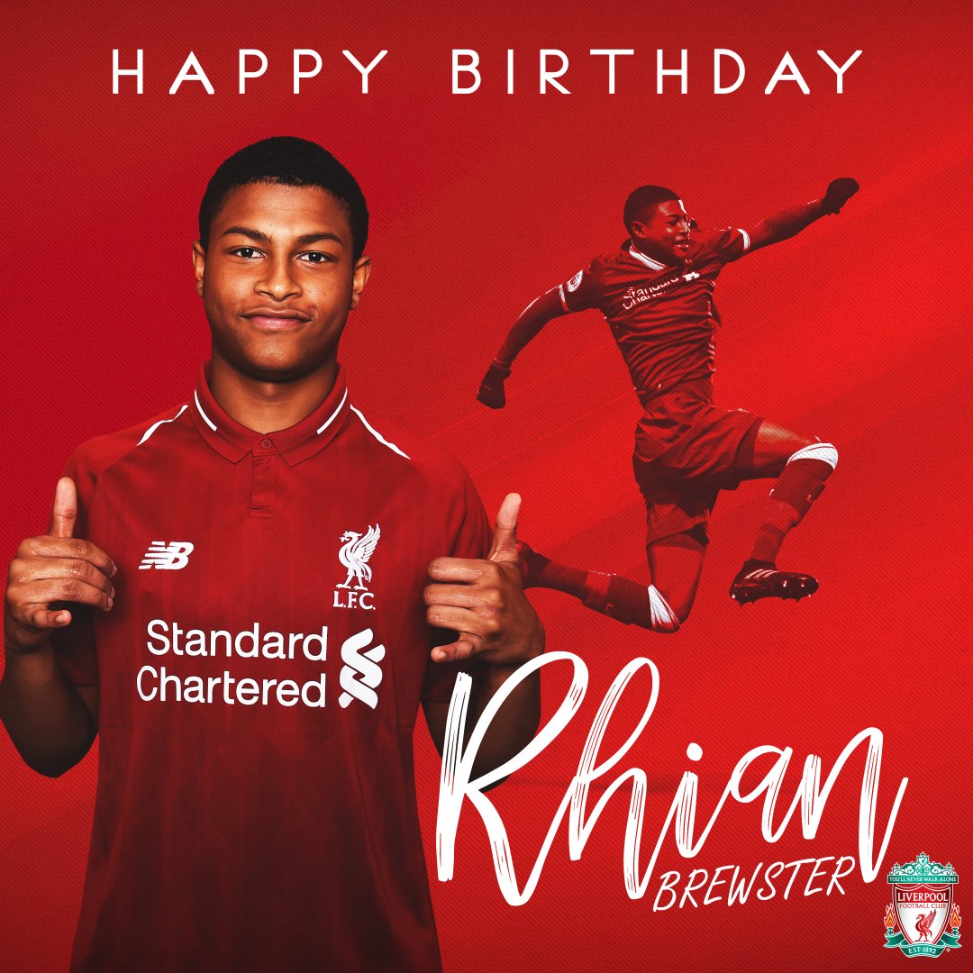 LFC's tweet photo. Have a fantastic day, @RhianBrewster9 🎉🎉 https://t.co/bkBBRxlyPq