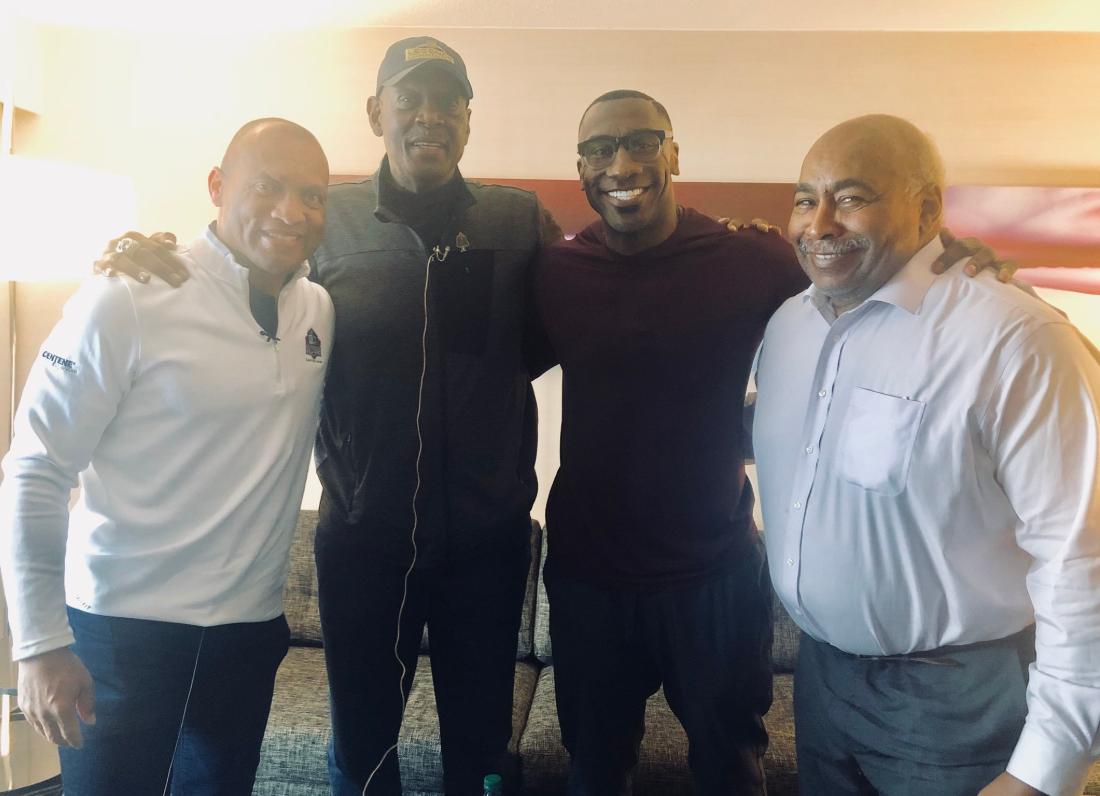 NFLLegends's tweet photo. HBCUs (historically black colleges and universities) shaped who they are today.

Harold Carmichael, Shannon Sharpe and Willie Lanier join Aeneas Williams on today's @NFL Legends Podcast to talk about their HBCU experience. Listen now: https://t.co/dt87Hf53bS. 🎙️ https://t.co/EDfJ4xBNhz
