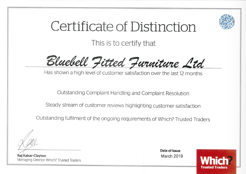 BluebellFF's tweet photo. We're delighted to announce we're one of the first few companies to be awarded the @WhichTraders Certificate of Distinction. 
Well done to our AMAZING team in Altrincham &amp; Sale and thank you to everyone who's taken the time to leave us a review. 👌
#WTTCOD https://t.co/E9mJDBIlh6