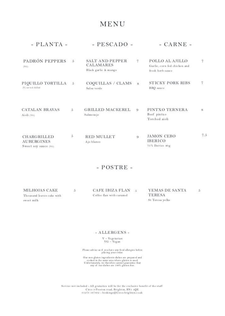 NEW MENU | Twelve tapas, three desserts. Keeping it simple and delicious. It’s good to be back! 

#tapas #Spanishfood #PrestonCircus #Brighton