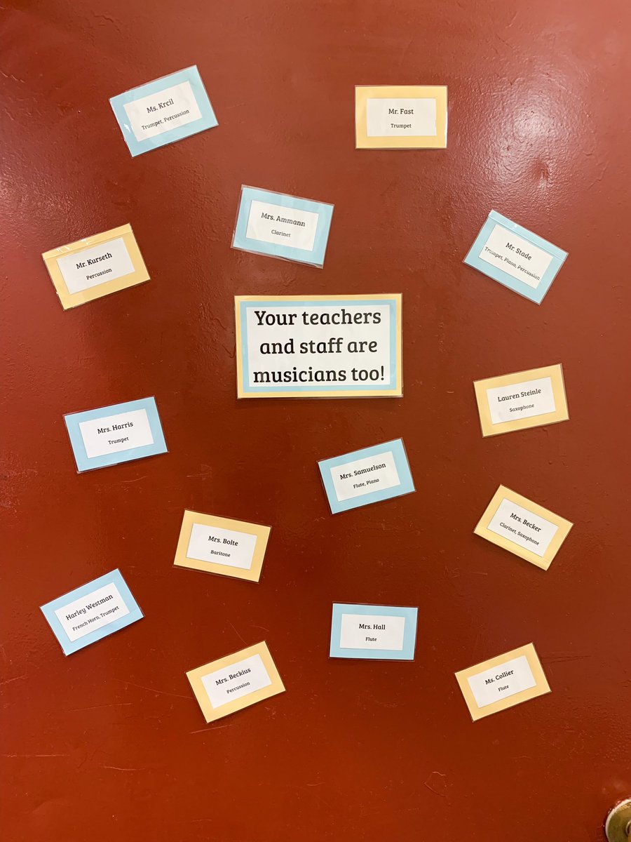 It’s Music In Our Schools month, so to celebrate, we’re recognizing all our staff members that were in band in school! #MIOSM2019 #BOPSchool #BOPSBand