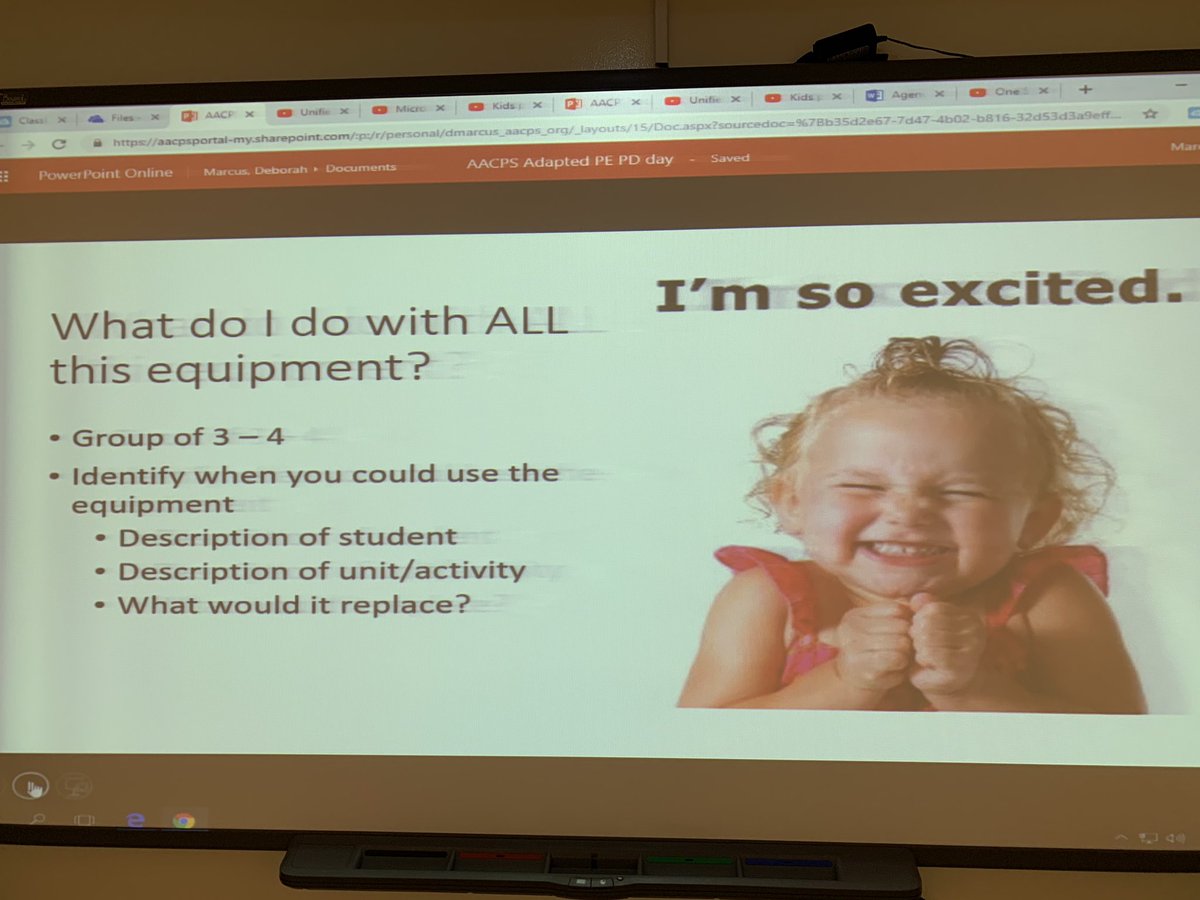 Thank you <a href="/SpecialEdAACPS/">Special Ed AACPS</a> for the #adaptedPE toolkits!!! Our teachers are super excited to try their new equipment!
