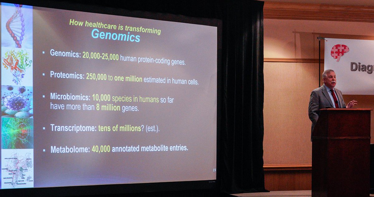 The future of laboratory medicine is already here. 
Robert Michel at #DMT2019 
#genomics #proteomics #microbiomics #transcriptome #metabolome 
#DiagnosticMedicine
