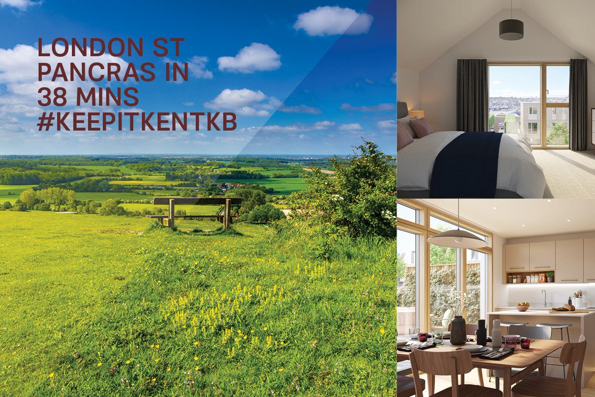 38 minutes from London St Pancras. 10 minutes from the river. A place where you can enjoy the best of both worlds &amp; another reason why we love to call the Garden of England home! #Keepitkentkb