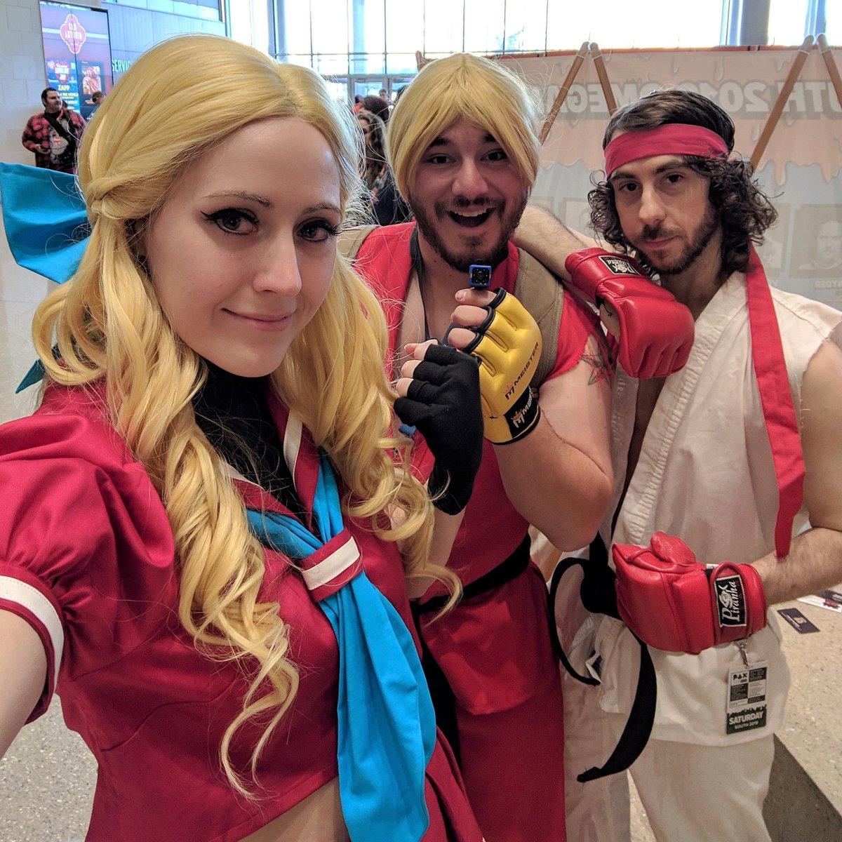 bunniplague's tweet photo. Happy humpday! Believe in the me that believes in you! PAX South this year was a blast! Maybe we will bust out some Street Fighter again at PMC Express? 🤔 @shrimpchipstv #bunniplague #cosplay #streetfighter #pmcexpress #pmc https://t.co/nwLnVbFdRb