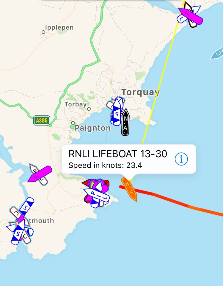 RNLI_Barmouth's tweet photo. Shannon Class ALB Ella Larsen 13-30 and her volunteer crew have reached their first overnight stop on their way to her Barmouth home. Rest up tonight, another exciting journey tomorrow. #RNLI #ShannonClass #TrainOneSaveMany #SavingLivesAtSea #Barmouth #EllaLarsen https://t.co/9l5CiAFf38