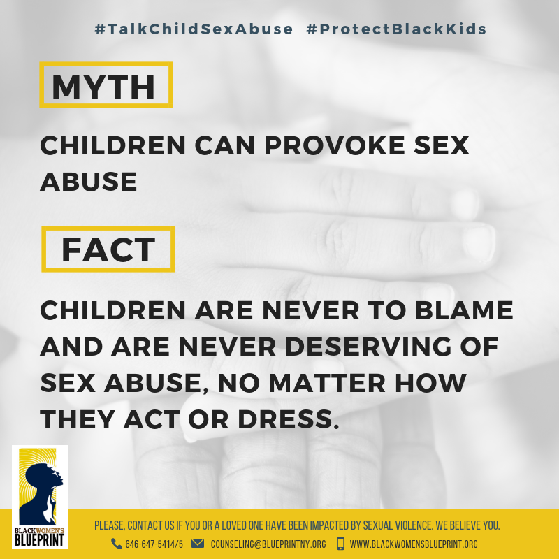 BlackWomensBP's tweet photo. No. Children cannot provoke sex abuse. 

We have to do away with these harmful myths that only leave children unsafe and keep predators from being held accountable #TalkCSA #ProtectBlackKids https://t.co/Cntv2xfMOh