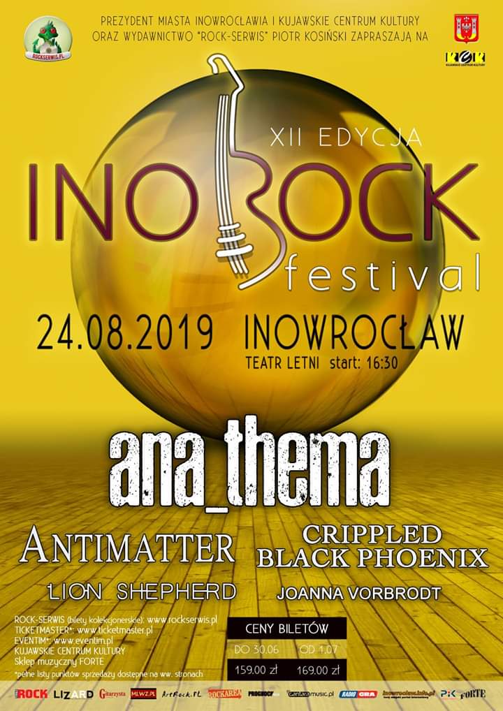 Antimatter will join Crippled Black Phoenix and Anathema at InoRock Festival, Inowroclaw, Poland on August 24th #antimatter #anathema #crippledblackphoenix