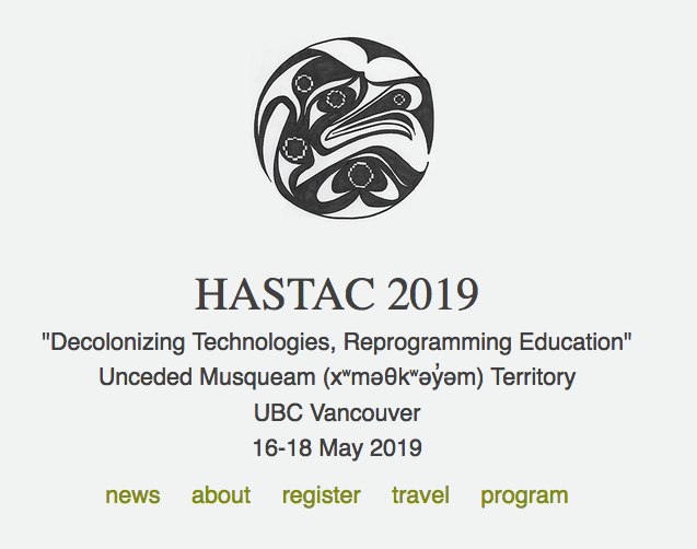 #HASTAC2019: Early bird registration for “Decolonizing Technologies, Reprogramming Education” is open. We encourage you to register soon since the early bird period ends 14 March (next week!!!) hastac2019.org/register.html #dh