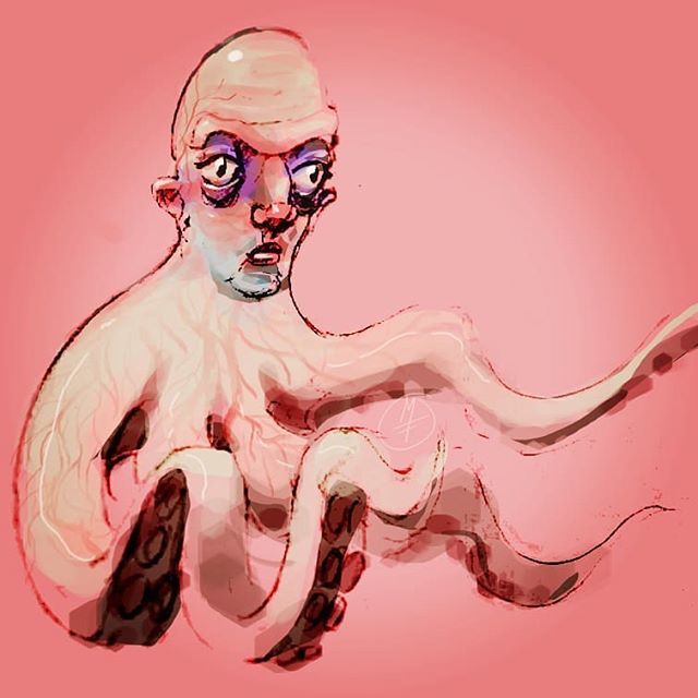 marionini_art's tweet photo. #digitalpainting #octopusman #character #creature https://t.co/e6CXk4onyL