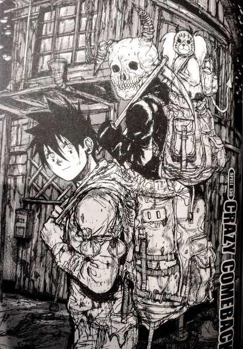 I'm still making my way through my dorohedoro re-read little by little and this chapter illustration is so cute... 