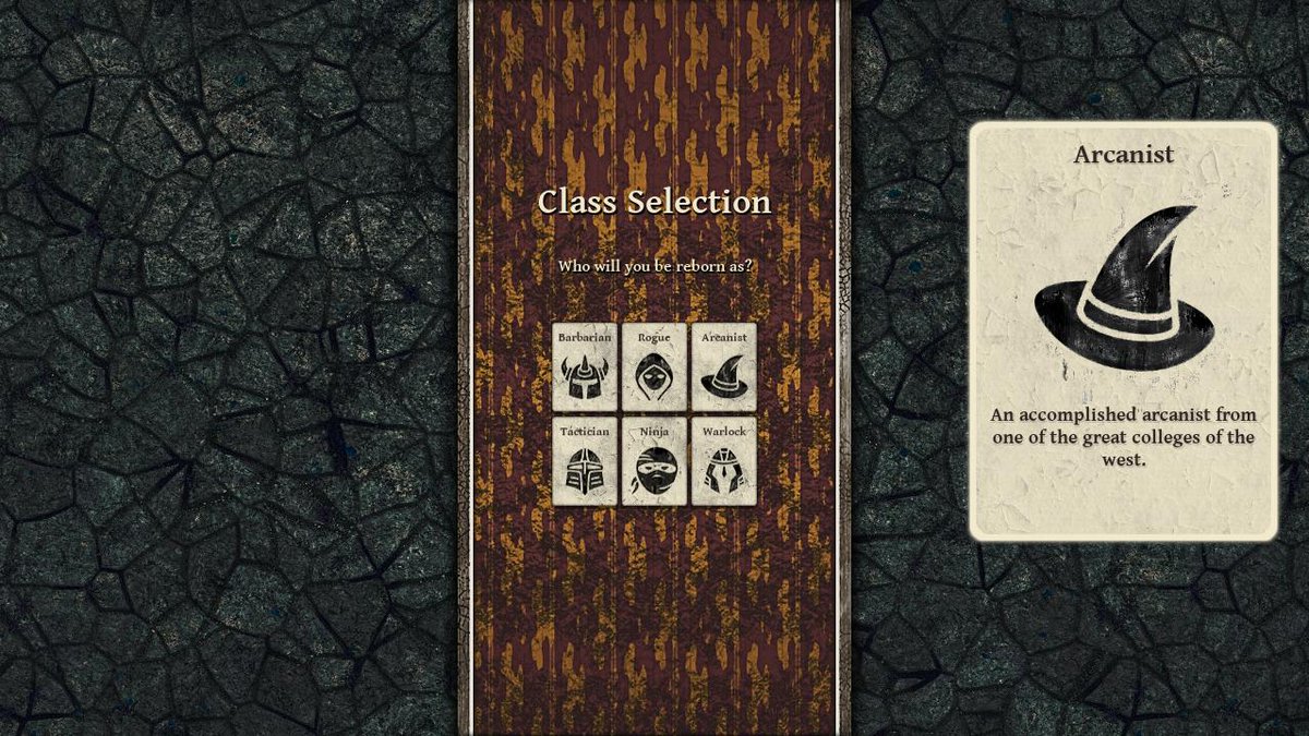 Day 4 of #7DRL; working on UI and finding unique mechanics for each of the player classes. Arcanist is a primer/detonator, Tactician focuses on preparing a strong hand before engaging in combat, and the Rogue utilizes traps&amp;trickery to stay alive. #7DRL #gamedev #indiedev