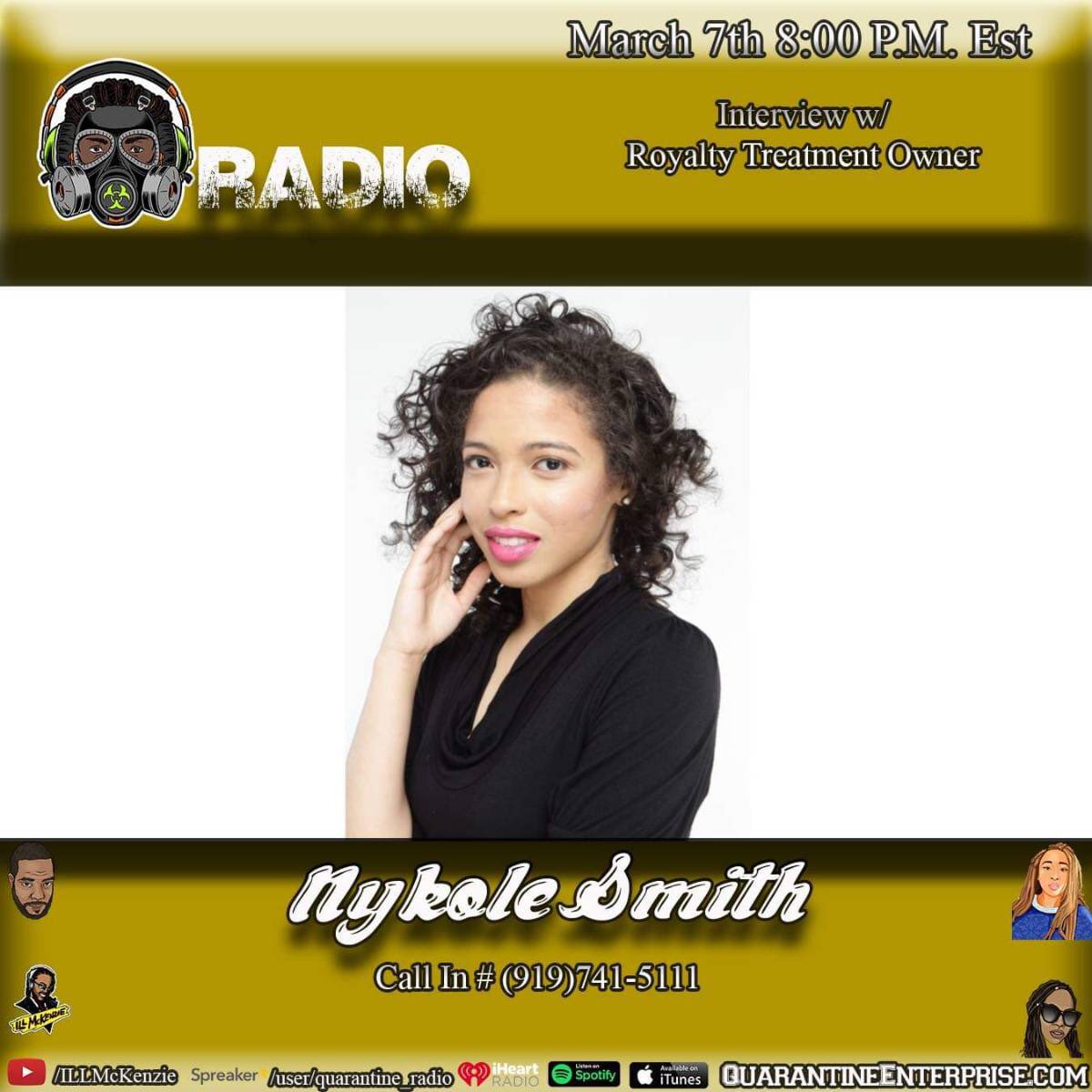 QuarantineRadio's tweet photo. CoThursday on the show, the team talks with owner of #RoyaltyTreatment a #organic skin, hair &amp; home care company at 8 pm est on https://t.co/i3OLfZVFPI https://t.co/SJ06PZ8Zpl