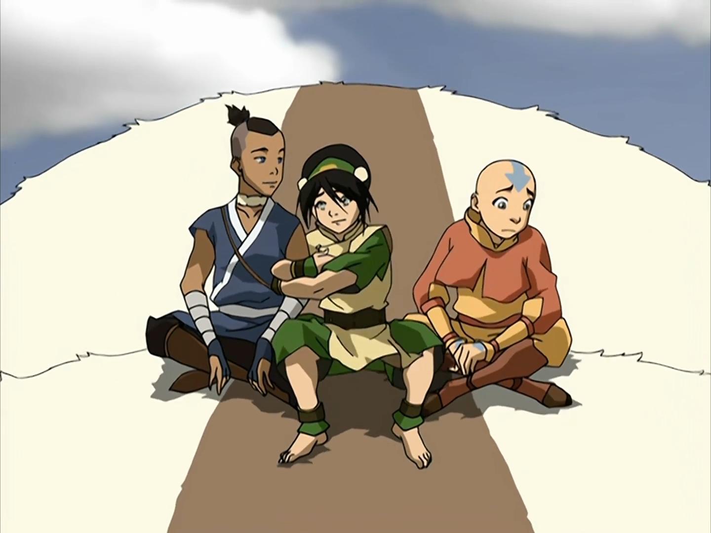 “I'll never get over Toph holding Sokka like this for some inexplic...