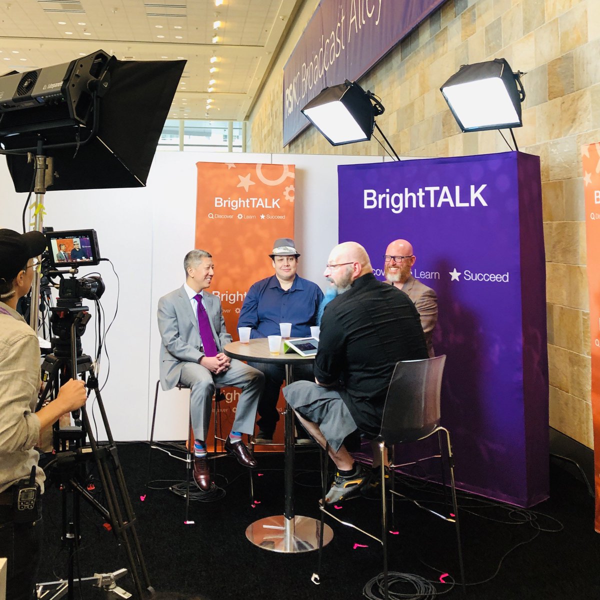BrightTALK's tweet photo. Yesterday was a great day for our BrightTALK @ RSA live panels! We're here all week so join us when you can! https://t.co/jSjQ0yVu36 

#RSAC #Better #Cybersecurity #BrightTALK https://t.co/DkhYFOFsQ3