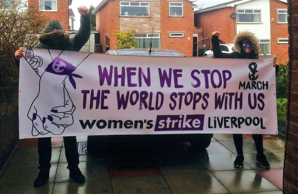 LpoolSisterhood's tweet photo. Our front banner is ready! 😍✊💜
#LpoolmarchIWD
#IWD2019
#8M2019
#WomenStrike
#InternationalWomensDay https://t.co/Iq2NkfhScI