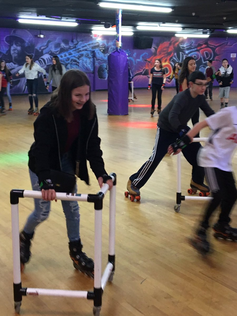 ms_FaySherlock's tweet photo. STEM Skate Trip! Lots of skating &amp; laughs! #WeArePlainedge @bsmithmath @paged87 https://t.co/KYMCRN8fih
