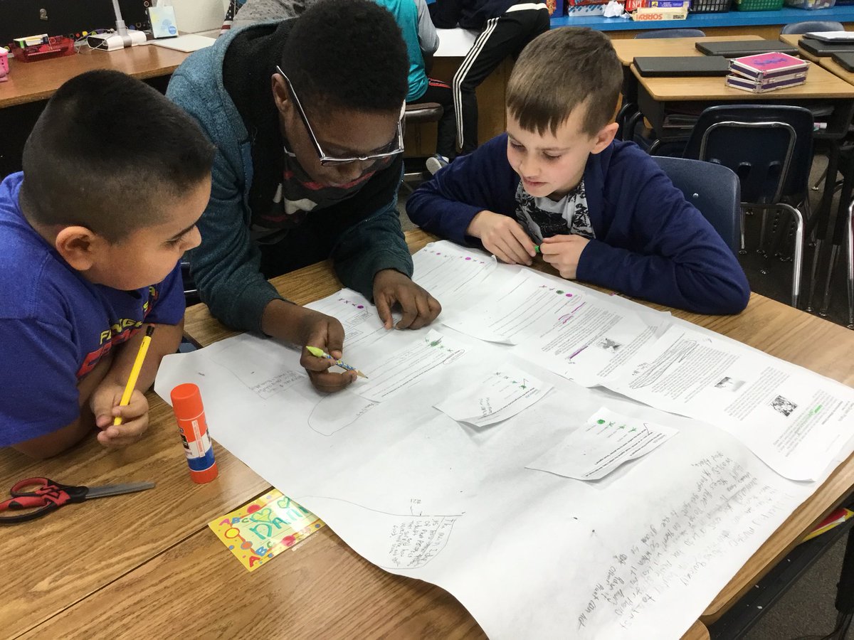 MrsWardUMES's tweet photo. Students read scientific passages in partnerships and took notes. Then students worked on questions determining why answers were correct or incorrect. They made giant thinking maps! “Passage Friday” (on Wednesday) doesn’t have to be boring! #keepingkidsengaged #wmesrocks https://t.co/zgutLULk22