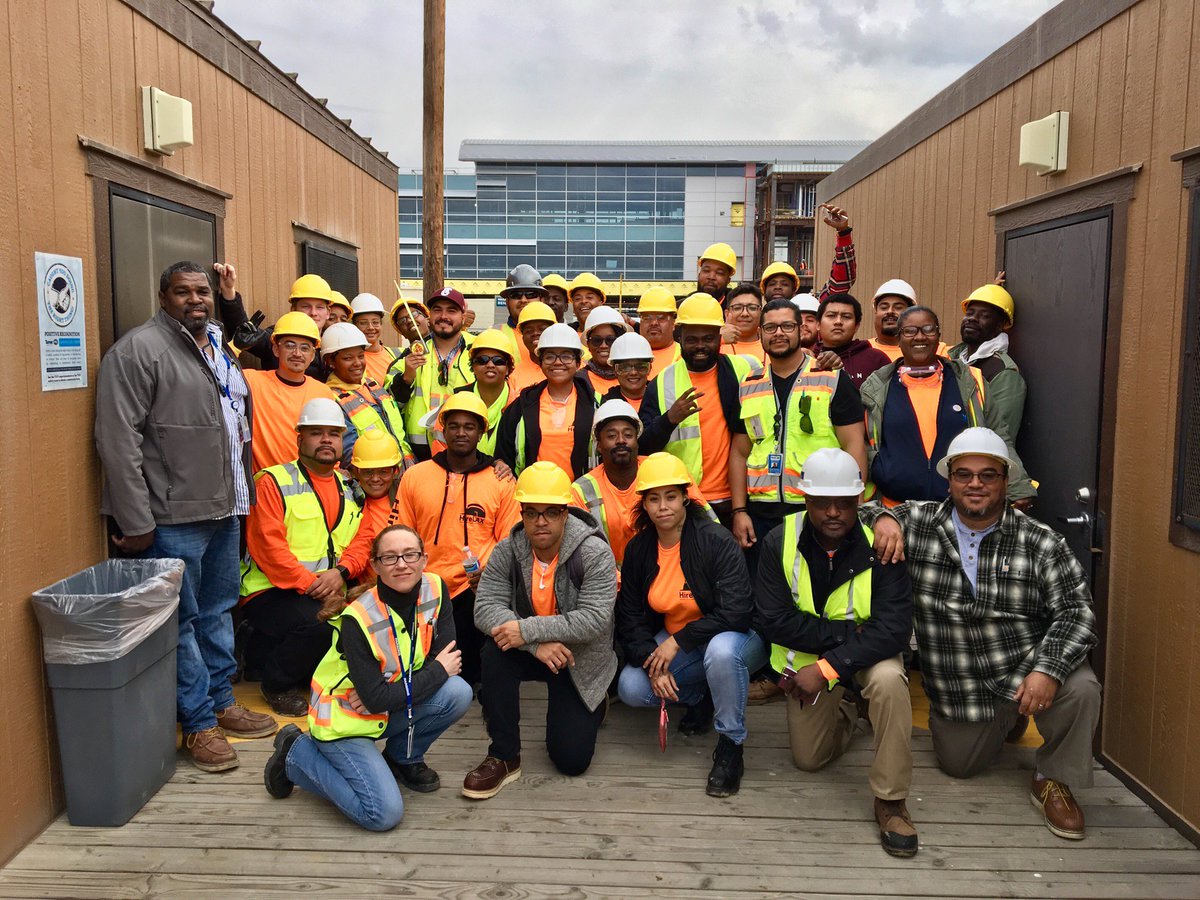 flyLAXairport's tweet photo. Thanks to @PCL_USA and @turner_talk for hosting the current #HireLAX class for a tour of the Midfield Satellite Concourse project. With graduation coming up on March 20, many of these local students will soon work on capital projects as @LAOC_BTrades and @NABTU apprentices. https://t.co/BLHbBkyBSt
