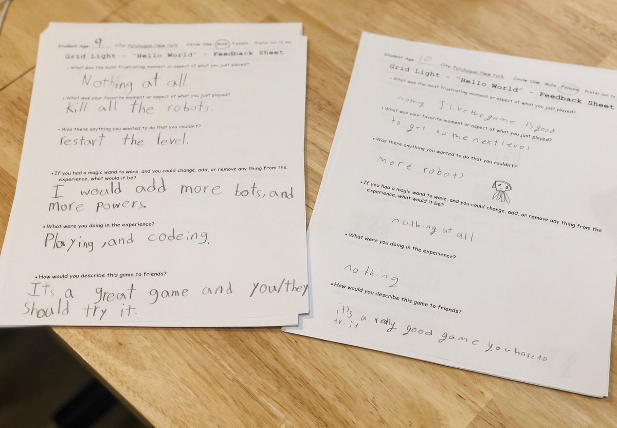 Loving the feedback we got from Bay Elementary students in Patchogue, NY! Here are some of our favorites. 

Hrmmm, a volcano level you say...
