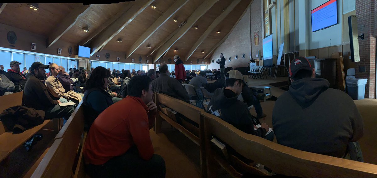 DeweyMann309's tweet photo. Good afternoon crowd for #TriStateFertRecs track. Revised fert levels for P and K, #starter N and P. @Ohiosoycouncil @CulmanLab @OhioStateATI Asst Prof #RyanHaden #CTTC19 https://t.co/t2e8rBmOwM