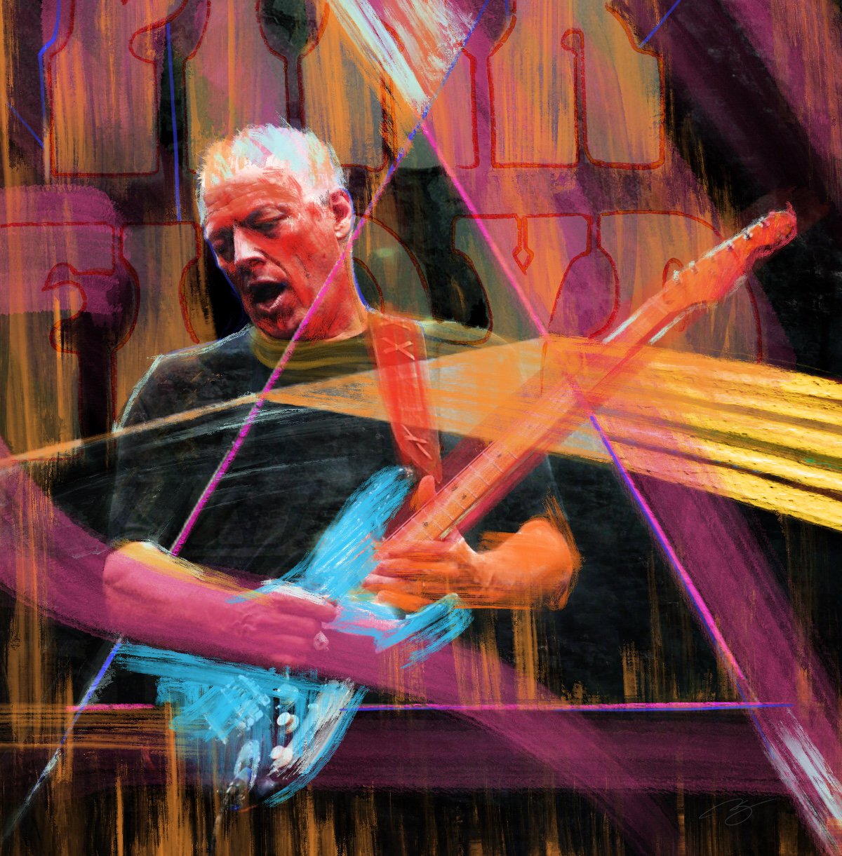 The man uses a guitar like Picasso used a brush. Happy birthday to Pink Floyd\s David Gilmour! 