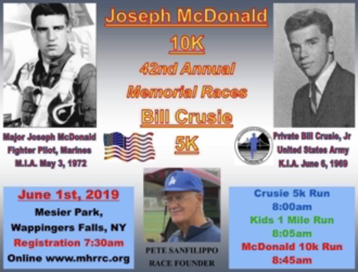 MHRRC's tweet photo. These clear cold days have runners thinking about warm spring races like the Joseph McDonald 10K &amp; Bill Crusie 5K set for 6.1.19 always a fun day in the ❤️ of Wappingers Falls. Register at https://t.co/Qq9vdkNl94 #SpringTraining #springraces https://t.co/8YnRuMOeFV