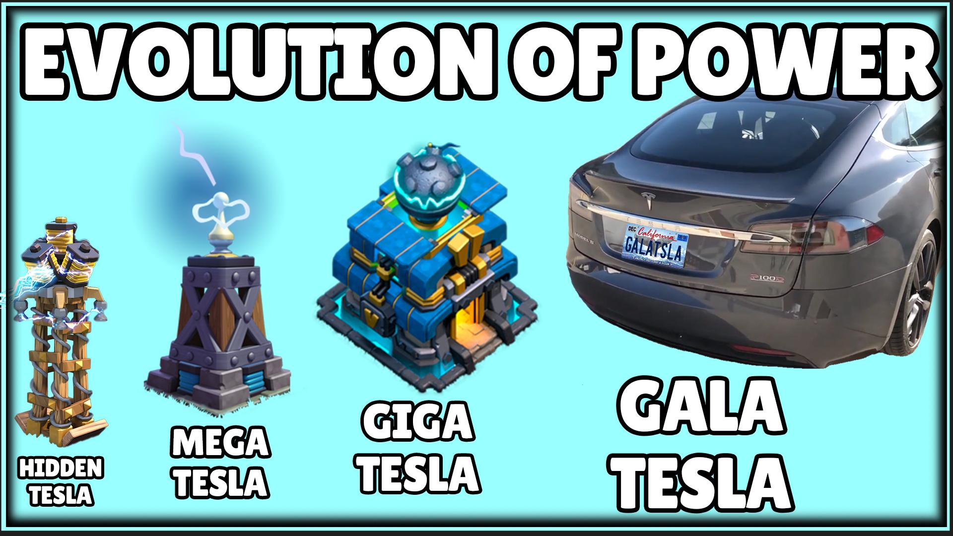 Galadon Gaming on X: The evolution of POWER. @Tesla @ClashofClans